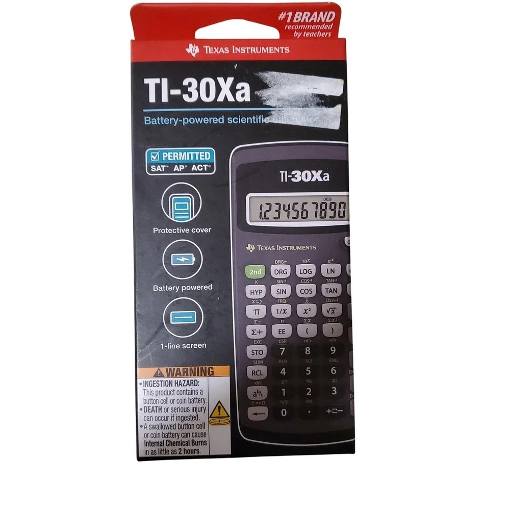 Texas Instruments TI-30Xa Battery Powered Scientific Calculator 1 Line Screen‎